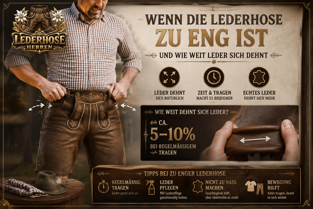 Wenn die Lederhose zu eng ist und wie weit Leder sich dehnt