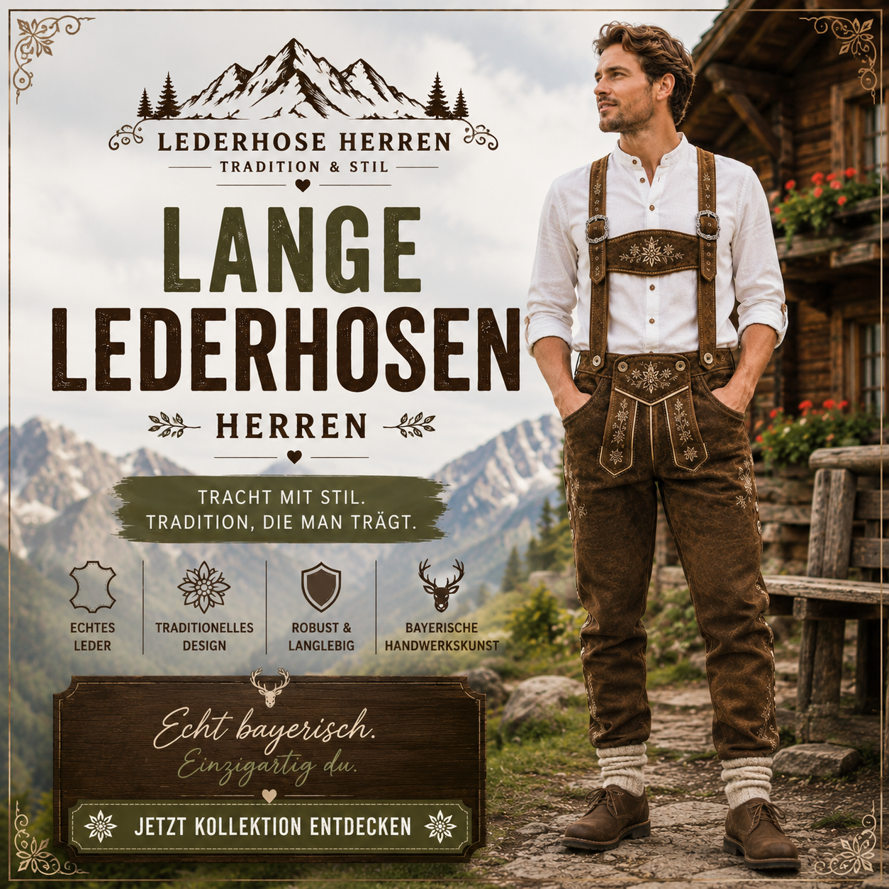 Lange Lederhosen Herren