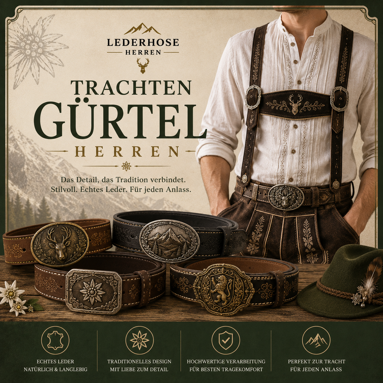 Trachten Gürtel Herren