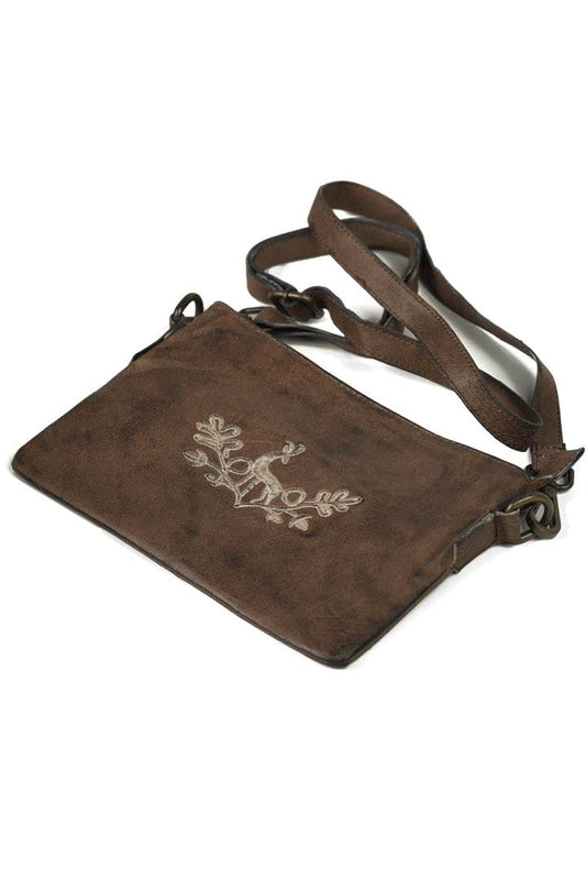 Chocolate Brown Swag Oktoberfest Embroided Handbag - Lederhose Herren