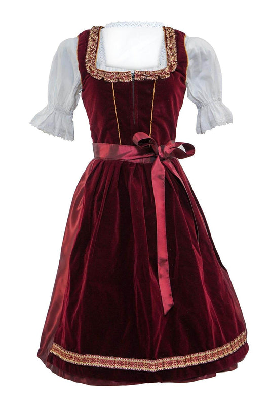 Edles Dirndl Set mit Bluse Schürze und Mieder im klassischen Stil - Lederhose Herren