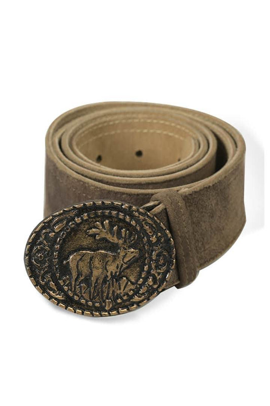 Lederhosen Gürtel für Herren aus echtem Leder mit Trachtenschnalle - Lederhose Herren