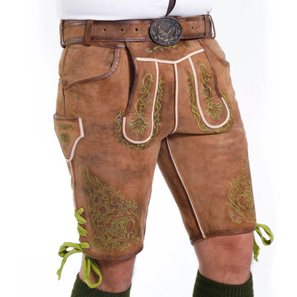 Lederhose Kurz Herren echt Leder mit Alpenflair und Stil - Lederhose Herren