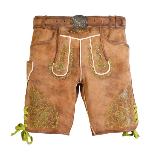 Lederhose Kurz Herren echt Leder mit Alpenflair und Stil - Lederhose Herren