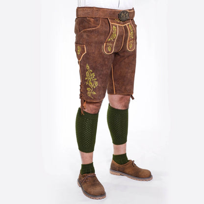 Bayerische Kurz Lederhose Herren mit Herz fürs Volksfest - Lederhose Herren