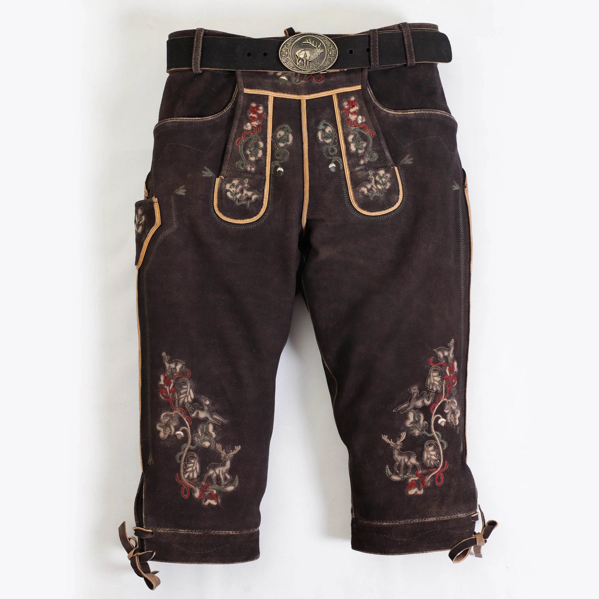 Robuste Trachtenbundhose Herren aus echtem Hirschleder - Lederhose Herren