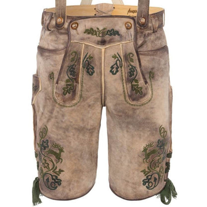 Trachtenhose Herren mit Knöpfen aus Hirschhorn echt - Lederhose Herren