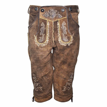 Hirschgeweih Stickerei Trachtenhose für Männer klassisch - Lederhose Herren