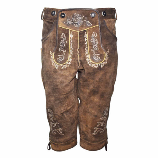 Hirschgeweih Stickerei Trachtenhose für Männer klassisch - Lederhose Herren