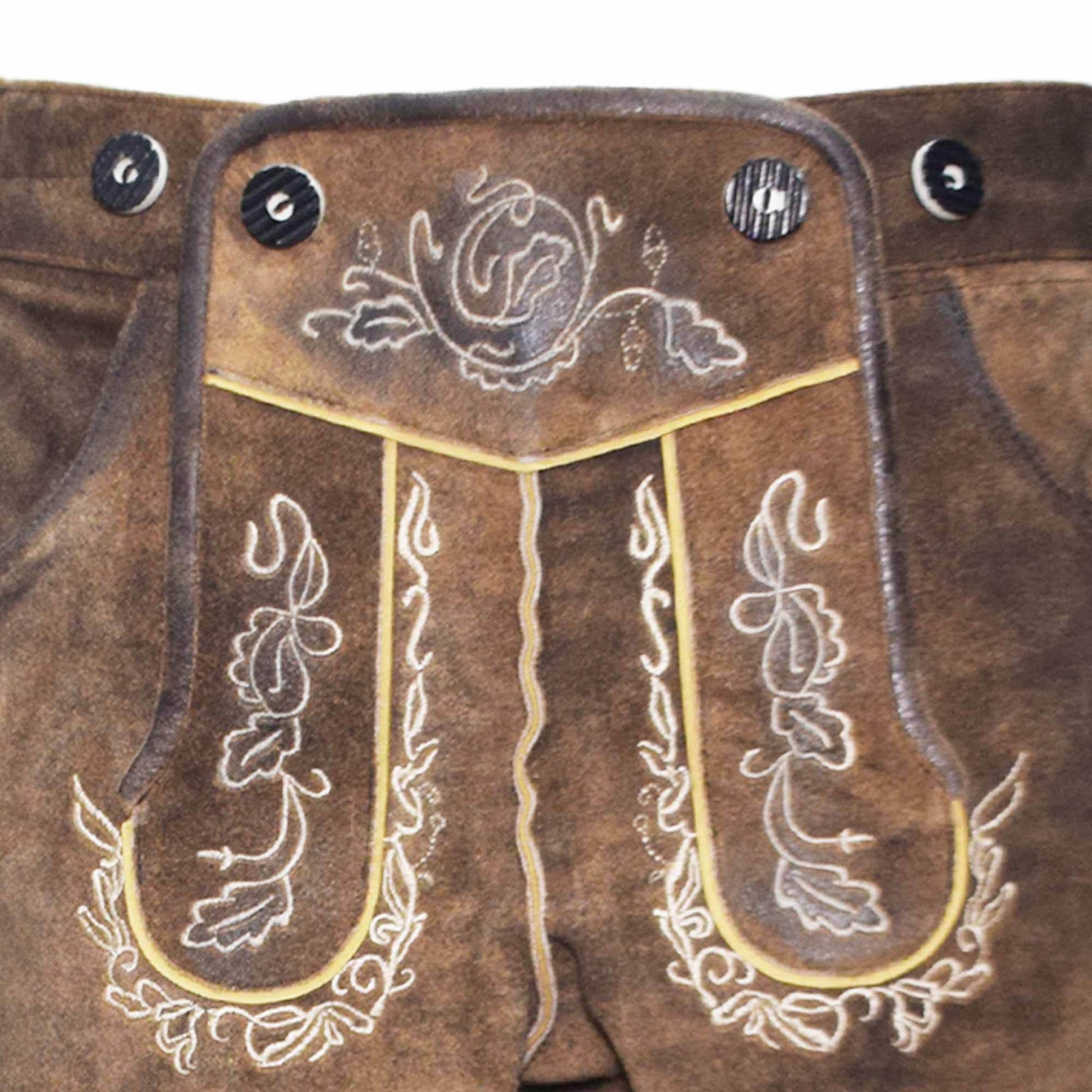 Hirschgeweih Stickerei Trachtenhose für Männer klassisch - Lederhose Herren
