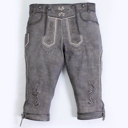 Traditionelle Bundhose Herren mit Trachtenstickerei - Lederhose Herren