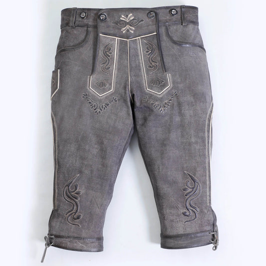 Traditionelle Bundhose Herren mit Trachtenstickerei - Lederhose Herren