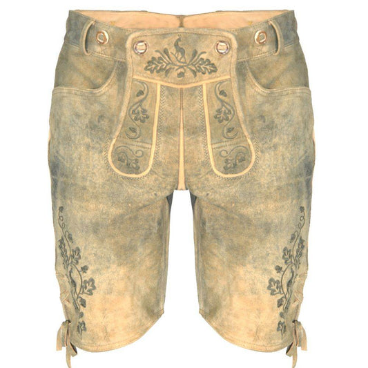 Authentische Männerlederhose mit Trachtenknöpfen - Lederhose Herren