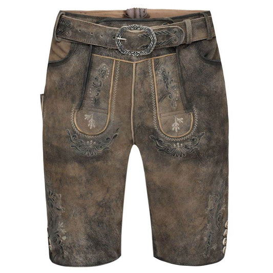 Herren Lederhose aus Rindsleder mit Trachtenknöpfen - Lederhose Herren
