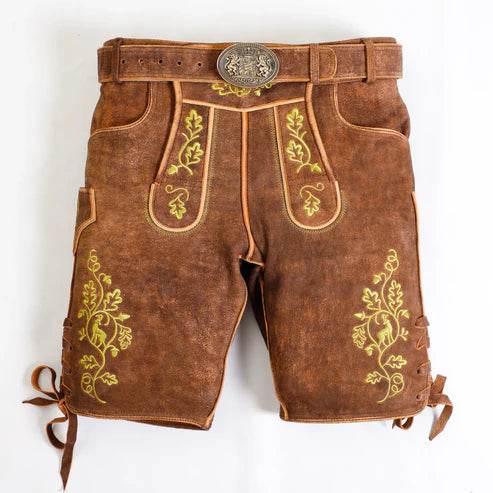 Kurze Trachtenlederhose für Herren mit klassisch deutschem Look - Lederhose Herren