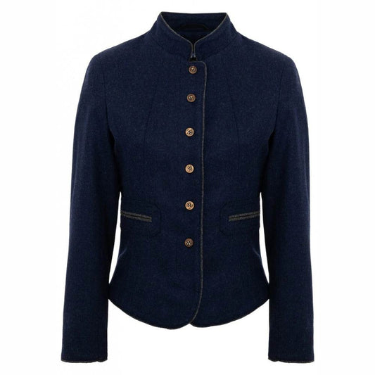 Blaue Trachten-Woll-Dirndljacke - Lederhose Herren
