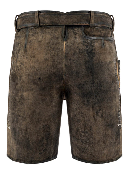 Kurze Trachtenlederhose mit Latz für Herren echt - Lederhose Herren