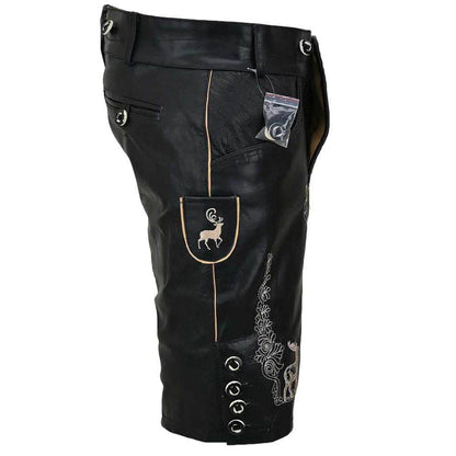 Trachtenlederhose Herren robust mit stilvoller Nahtführung - Lederhose Herren