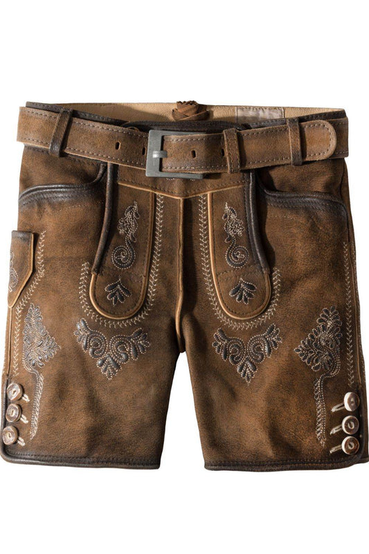 Klassische Kurze Trachtenhose Herren aus echtem Wildbockleder - Lederhose Herren