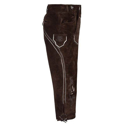 Herren Trachten Bundhose aus Leder mit Stickereien - Lederhose Herren