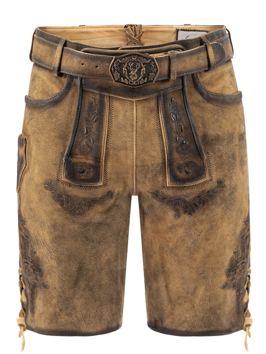 Originale Lederhosn Herren mit Festtagsstickerei - Lederhose Herren