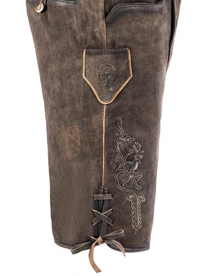 Trachtenhose Herren zünftig mit Brauchtumsdesign - Lederhose Herren