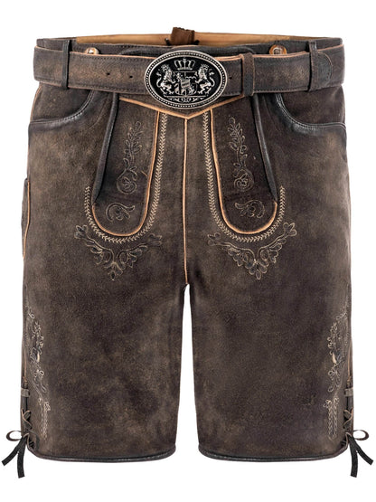 Trachtenhose Herren zünftig mit Brauchtumsdesign - Lederhose Herren