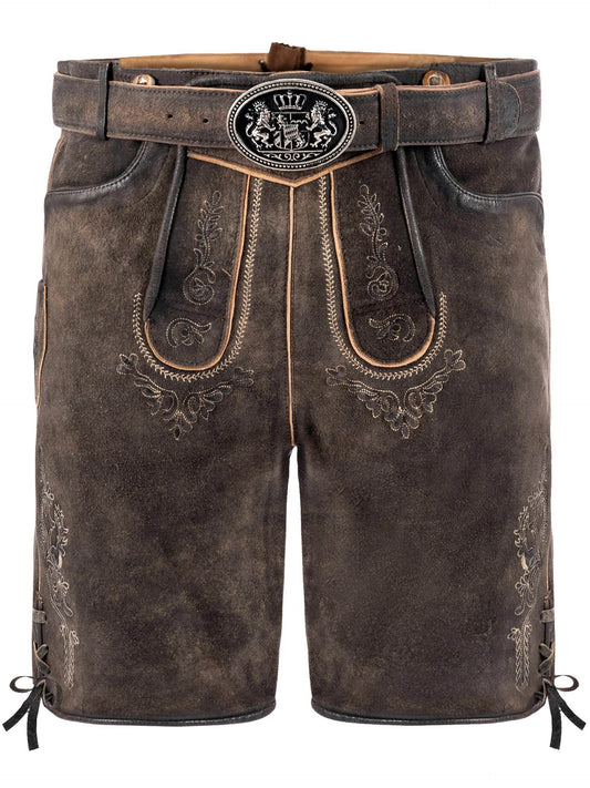 Trachtenhose Herren zünftig mit Brauchtumsdesign - Lederhose Herren