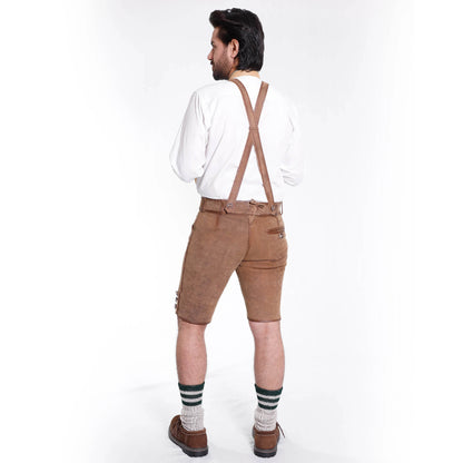 Kurz Lederhose Herren Tracht perfekt für Volksfest und Alm - Lederhose Herren
