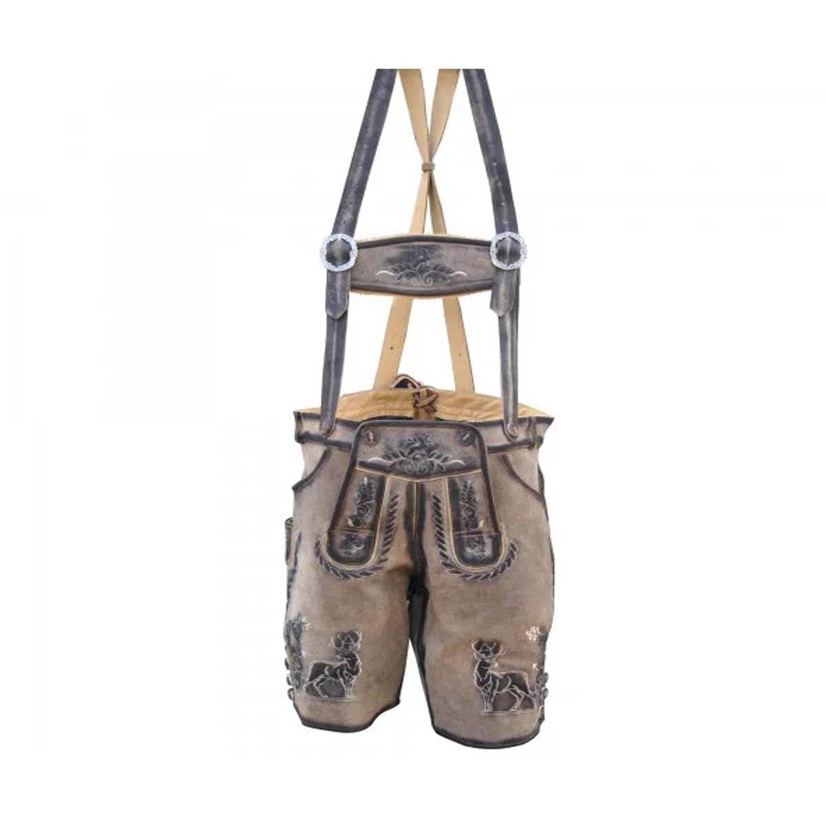 Zünftige Männerhose mit Bergfest-Charakter & Latz - Lederhose Herren