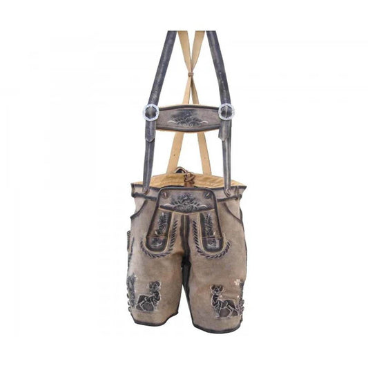 Zünftige Männerhose mit Bergfest-Charakter & Latz - Lederhose Herren