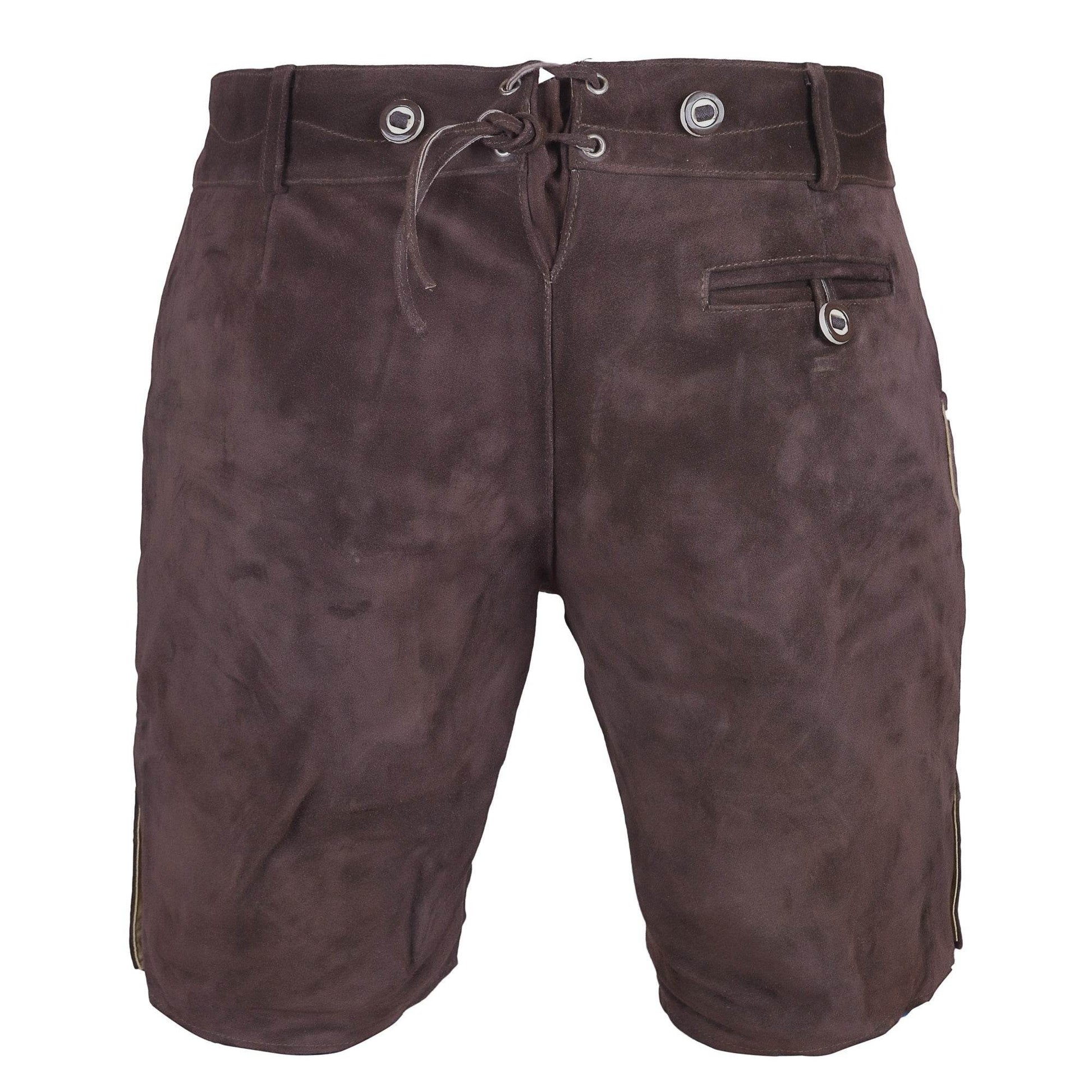 Bayerische Männerlederhose mit Herz für die Heimat - Lederhose Herren