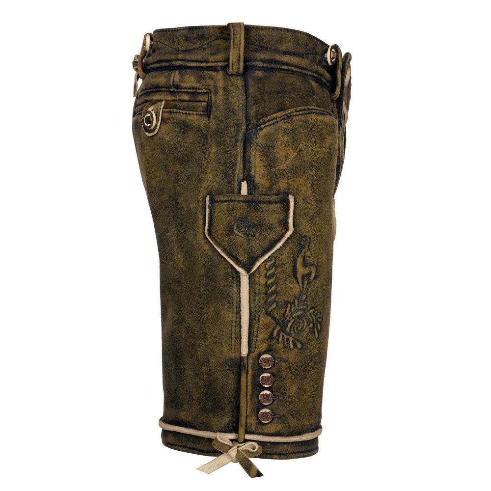 Kurzlederhose Herren inspiriert von bayerischer Kultur - Lederhose Herren