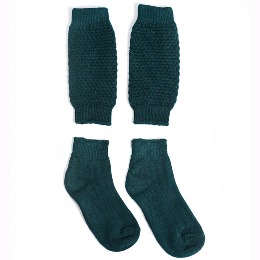 Dark Green Elegant Folklore Socks in Bavarian Charm - Lederhose Herren