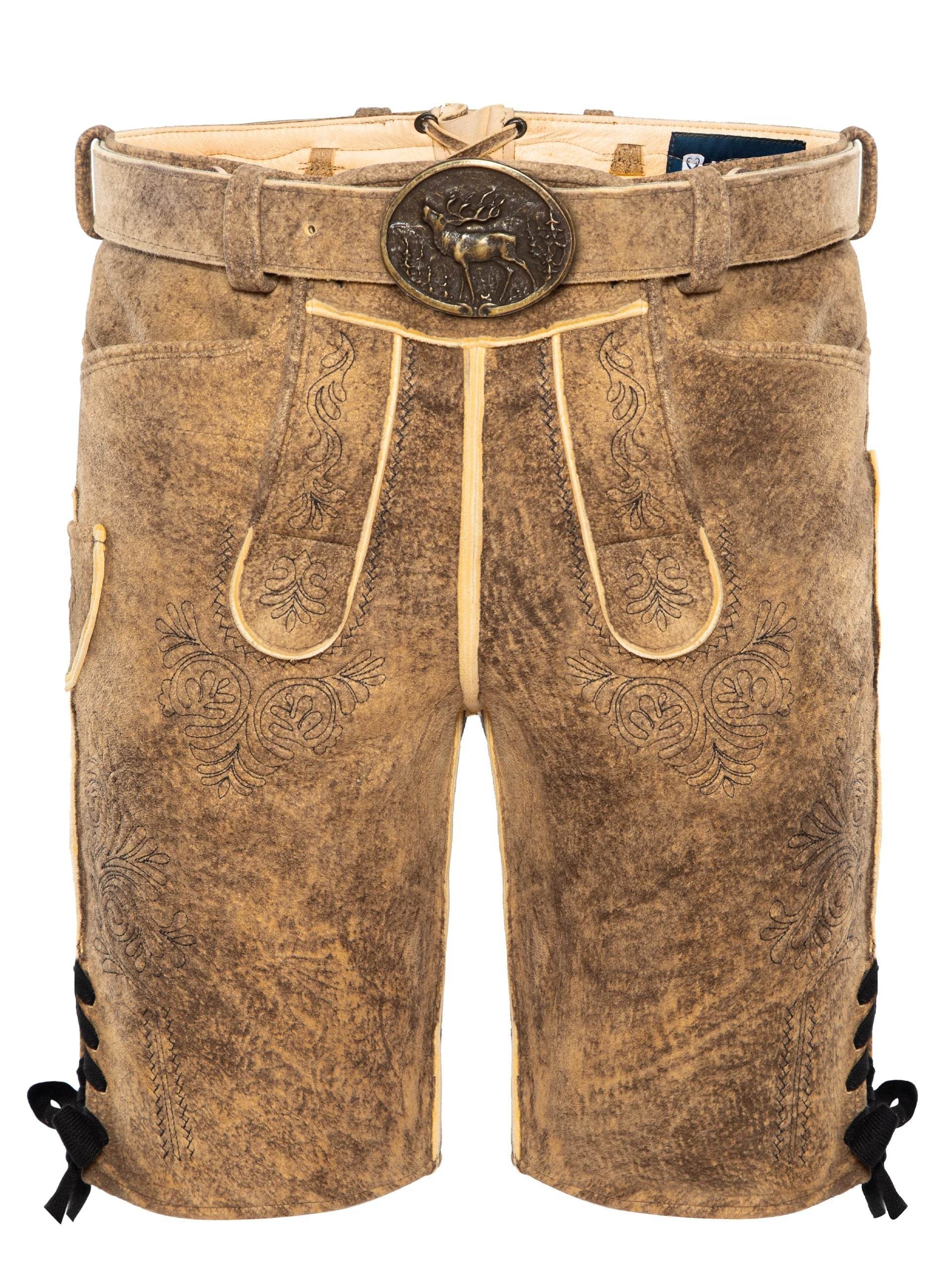 Traditionelle Lederhosn Herren im Alpenlook zur Wiesn - Lederhose Herren