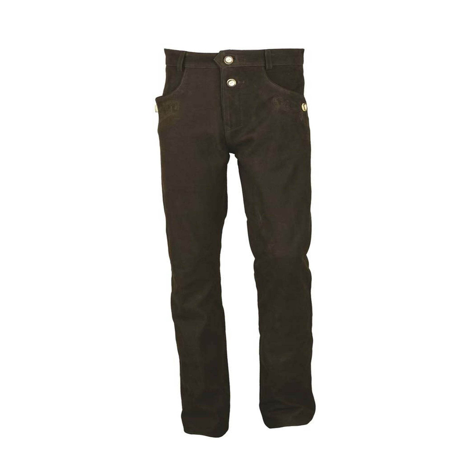 Zünftige Lederhose Herren Trachtenstil für Oktoberfest - Lederhose Herren