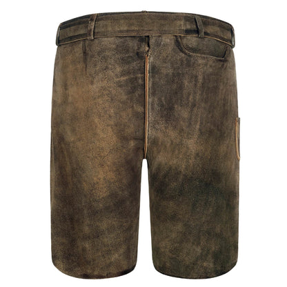 Urtypische Trachtenhose Herren mit Edelweißstickerei - Lederhose Herren