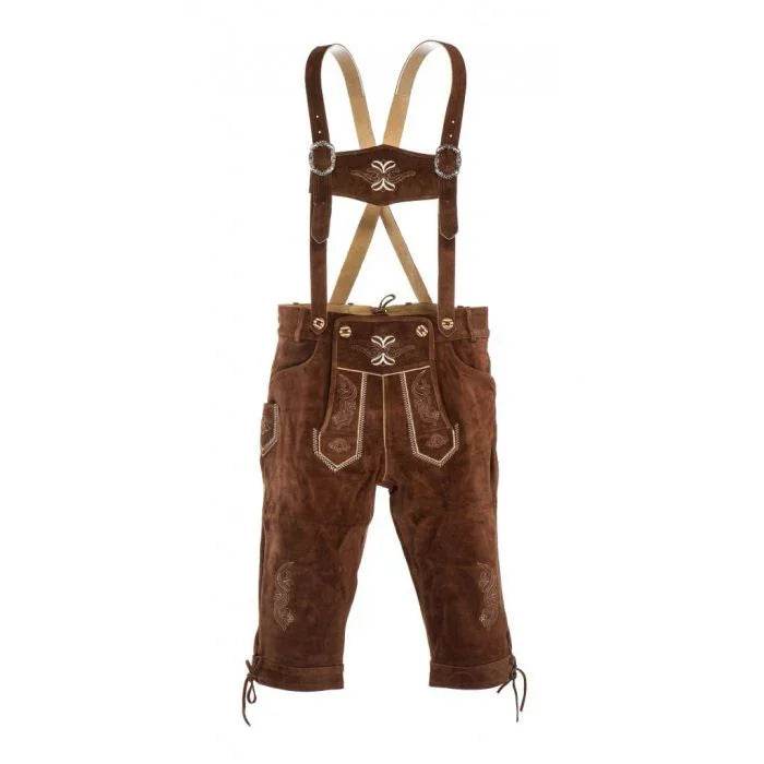 Hirschlederhose Herren edel verarbeitet im Trachtenstil - Lederhose Herren
