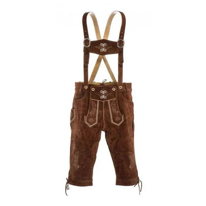 Hirschlederhose Herren edel verarbeitet im Trachtenstil - Lederhose Herren