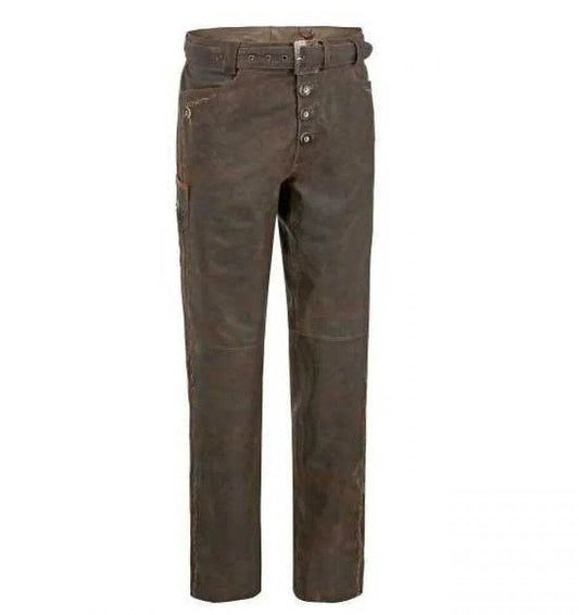 Lederhose Herren Trachtenhose aus echtem Leder - Lederhose Herren