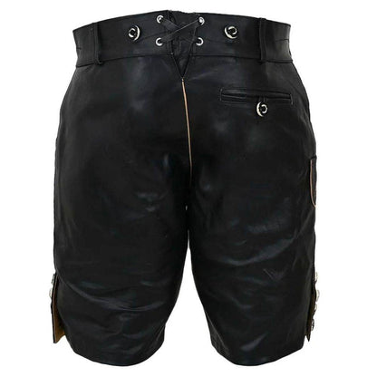 Trachtenlederhose Herren robust mit stilvoller Nahtführung - Lederhose Herren