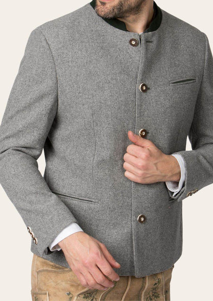 Herren Jacke Tracht bayerisch geschnitten mit Hirschhornknöpfen - Lederhose Herren