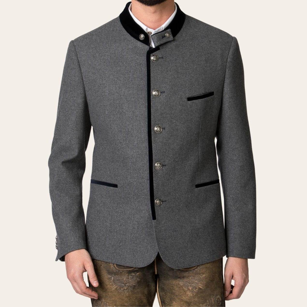 Lodenjacke Herren im Trachtenstil ideal zur Lederhose kombinierbar - Lederhose Herren