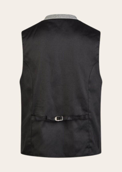 Modische Trachtenweste mit Paspeln und aufwendiger Stickerei - Lederhose Herren