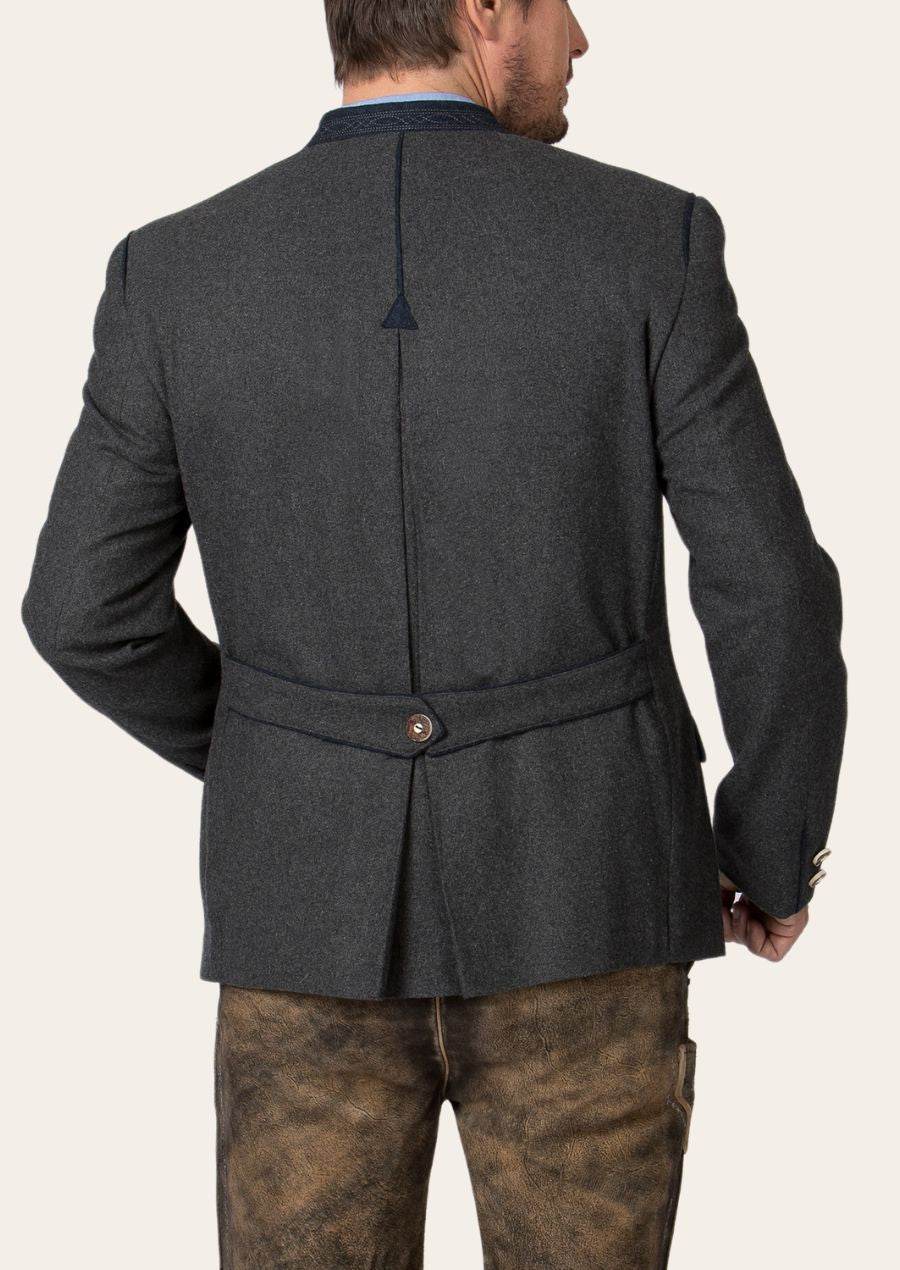 Edler Trachtenjanker Herren mit Leistentaschen und Kragenpaspel - Lederhose Herren