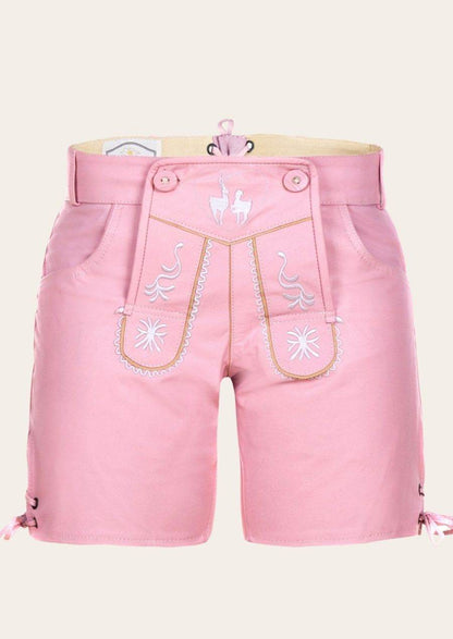 Damen Oktoberfest Lederhose mit Hirschhornknöpfen - Lederhose Herren