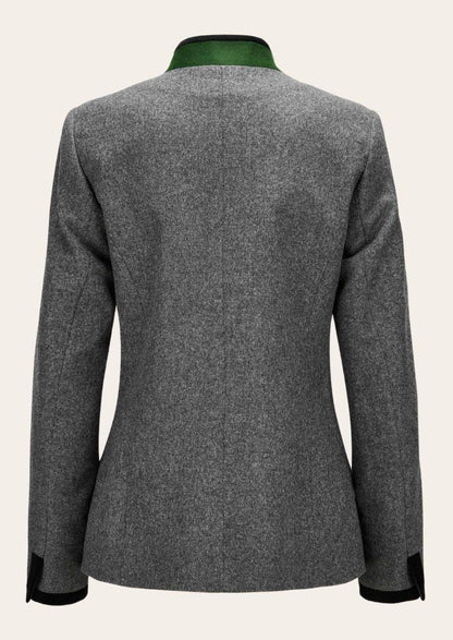 Damen Trachtenjacke aus Walkloden mit Ziernähten und Stehkragen - Lederhose Herren