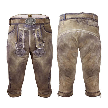 Zünftige Trachtenbundhose aus Leder für Volksfeste - Lederhose Herren