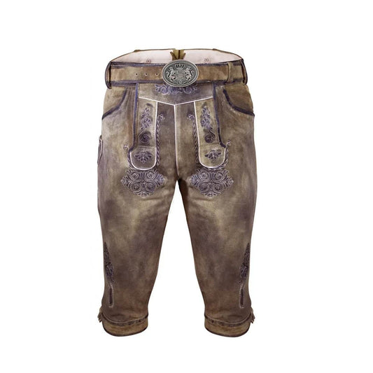 Zünftige Trachtenbundhose aus Leder für Volksfeste - Lederhose Herren