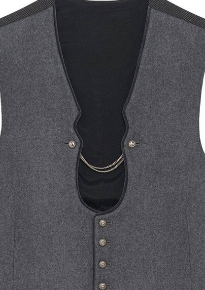 Herrenweste für Trachtenmode aus Leinen mit modernem Design - Lederhose Herren